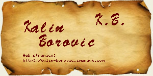 Kalin Borović vizit kartica